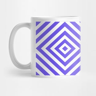 Abstract geometric pattern - blue and white. Mug